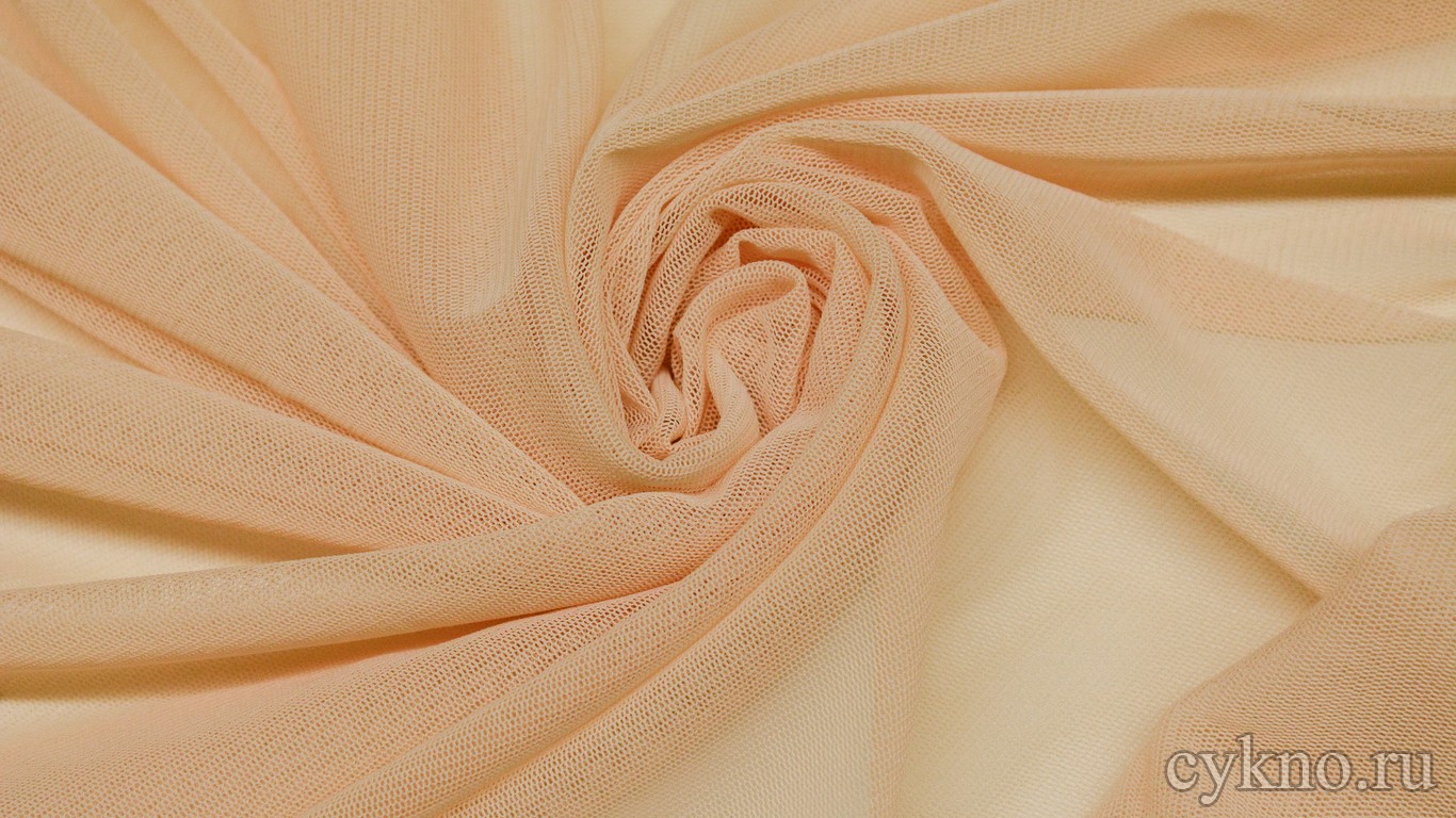 Ткань Сетка-стрейч пудровая